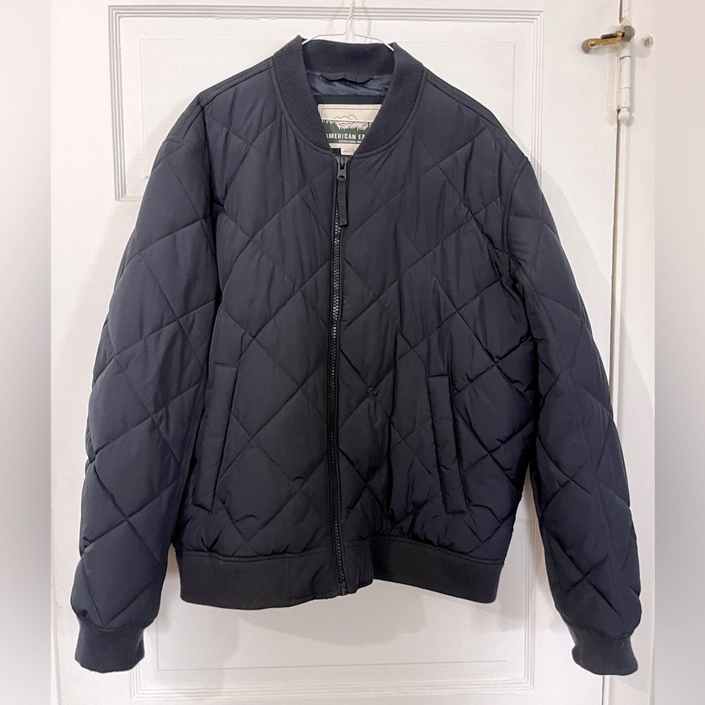 American Eagle Men’s Quilted Bomber Jacket